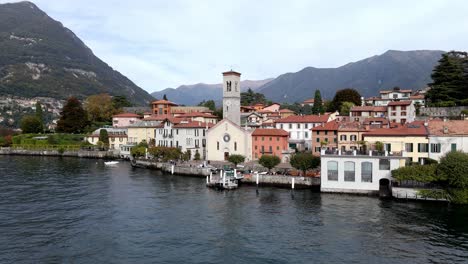 AERIAL---View-of-Torno,-Lake-Como