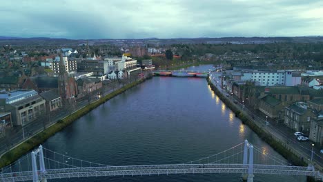 Flying-South-over-the-Greig-Street-bridge-travelling-up-river-Ness-through-the-city
