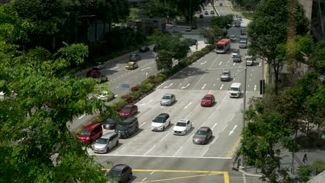 High-Angle-View-Overlooking-Traffic-Along-Paterson-Road-In-Singapore