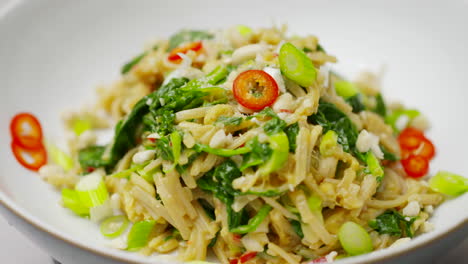 Asian-noodles-with-coriander-chilli-and-scallions