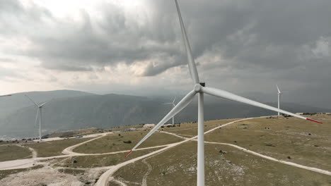 Windmill-turbines-renewable-energy-wind-farm-aerial-shoot
