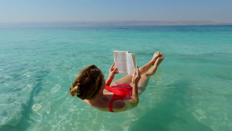 Young-Woman-Reads-while-Floating-in-the-Dead-Sea-in-the-Jordan-Rift-Valley