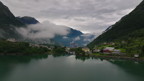 Beautiful-and-tranquil-the-Norwegian-location-of-Sandvatnet-Lake-at-Odda