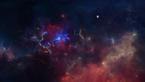 Luminous-and-colored-nebulae-in-space
