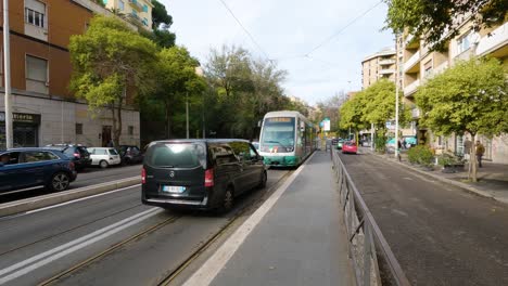 ATAC-Tram-Departs-from-Stop-on-Typical-Day