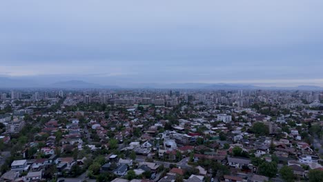 Zeitraffer-Des-Finanzviertels-Von-Santiago-De-Chile,-Providencia,-Am-Wintermorgen