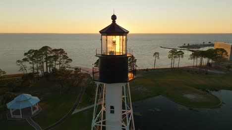 Drone-flyover-of-the-Cape-San-Blas-Lighthouse-in-Port-St