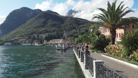 People-Walking-on-the-Promenada-of-Menaggio-Town-near-Lake-Como