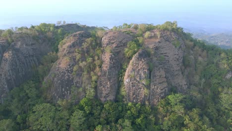 Aerial-view-top-of-Nglanggeran-prehistoric-volcano
