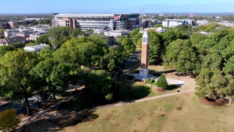 University-of-Alabama-with-Football-Stadium-in-Background-aerial