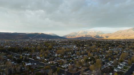 Heber,-Utah---aerial-view-at-sunrise-during-autumn