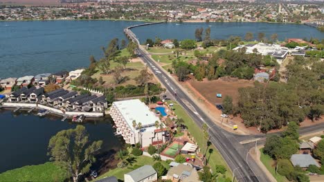 Over-the-resort-and-motels-and-approaching-the-bridge-between-Yarrawonga-and-Mulwala-with-Yarrawonga-township-beyond
