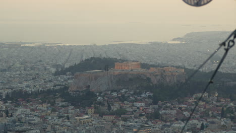 Aerial-view-of-the-Acropolis-at-dusk