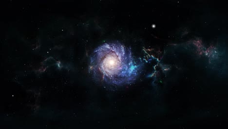 In-Richtung-Der-Hell-Im-Weltraum-Leuchtenden-Spiralgalaxie