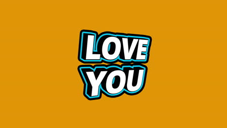 Love-you-3D-Bouncy-Text-Animation-with-Cyan-frame-and-rotating-letters---orange-background