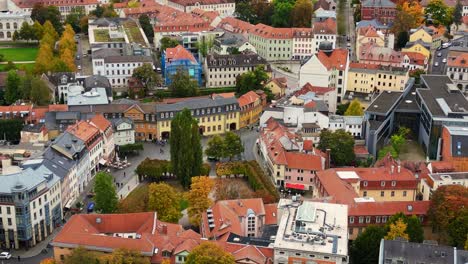 Stunning-aerial-top-view-flight-Goethe-house-Weimar-old-town-cultural-city-Thuringia-germany-fall-23