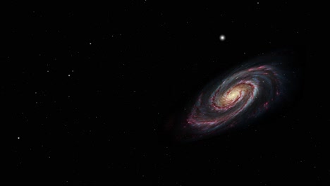 4k-Una-Galaxia-Moviéndose-En-La-Oscuridad-Del-Espacio