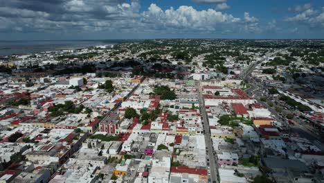 lateral-drone-shot-of-campeche-city-in-mexico