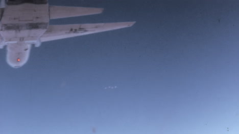 1960s-US-Military-Jet-in-Tight-Formation-From-Below---Pilot-POV