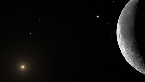 Mond--Und-Sonnenpunkte-Im-Weltraum