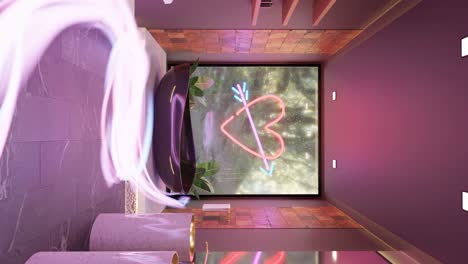 vertical-of-bathroom-with-led-light-heart-on-the-wall-and-energy-flowing