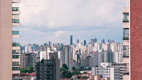Timelapse-Of-Storm-Clouds-Shadows-Over-São-Paulo-City-Skyline,-Brazil