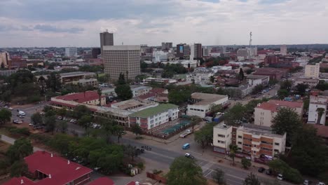 Drone-video-of-downtown-buildings-in-Bulawayo-Zimbabwe