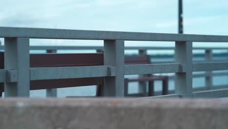 Closeup-shot-of-pier.-Mechelinki,-pomeranian,-Poland