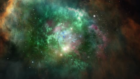 view-of-Colorful-Nebula-and-star,-Seamless-Loop