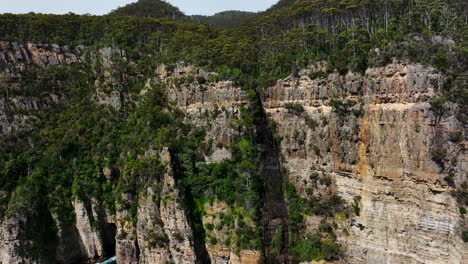 Aerial:-Coast-of-Tasmania-with-giant-cliffs