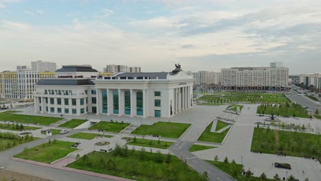 Kazakh-Music-and-Drama-Theater-Named-After-Kalibek-Kuanyshbaev-In-Astana,-Kazakhstan