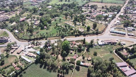 Road-to-Loitokitok-town,-Kenya,-developing-infrastructure-in-Africa