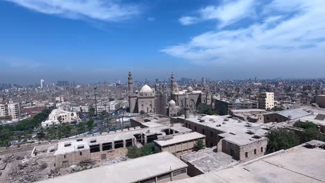 Panoramic-Aerial-View-Of-Cairo-Downtown-In-Egypt