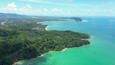 Aerial-cinematic-view-of-Khao-lak-coastline-in-Thailand