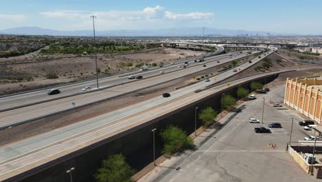 Drone-View-of-Interstate-11-in-Henderson-Nevada