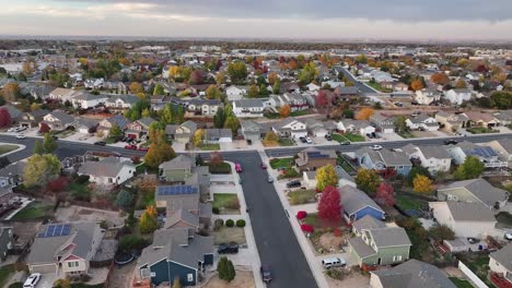 Greeley-Colorado-establishing-shot-full-fall-colors-over-gateway-estates