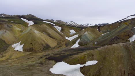 Drone-aerial-footage-of-Landmannalaugar-landscape-in-Iceland-Highlands.