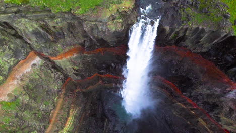 Drone-aerial-footage-of-The-Aldeyjarfoss-Waterfall-in-North-Iceland.