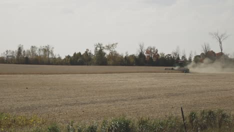 Combine-Harvester-Harvesting-Ripe-Wheat-In-The-Rural-Field