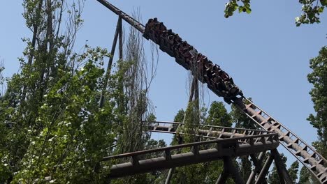 Roller-coaster-vertical-loop-ride-at-amusement-park