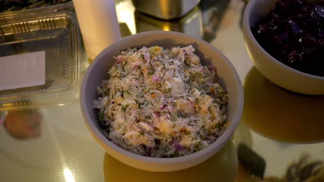 Platter-with-coleslaw-made-from-fermented-white-cabbage,-carrots,-and-white-radish
