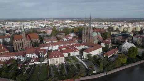 Historisches-Wahrzeichen-Der-Römisch-katholischen-Johannes-Baptisten-Kathedrale-Breslau-Polen