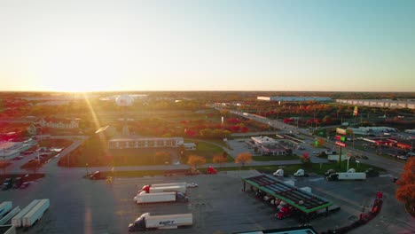 Sunset-aerial-Petro-Travel-Center-TA-from-Monee-IL