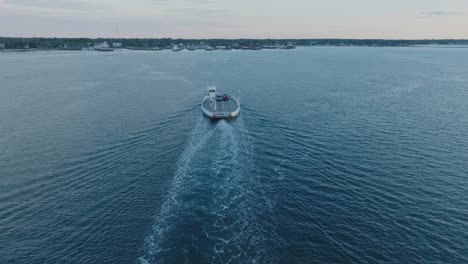 Aerial-Drone-shot-of-Orient-Greenport-North-Fork-Long-Island-New-York-before-sunrise-with-houses