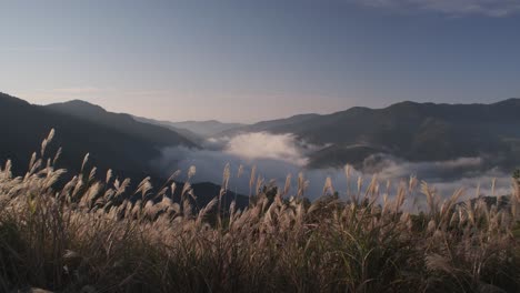 Sunrise-over-the-Iya-Valley-in-Shikoku,-Japan