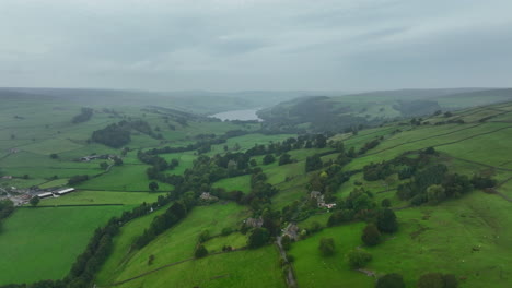 High-Wide-of-Beautiful-Yorkshire-Dales-farmland,-United-Kingdom