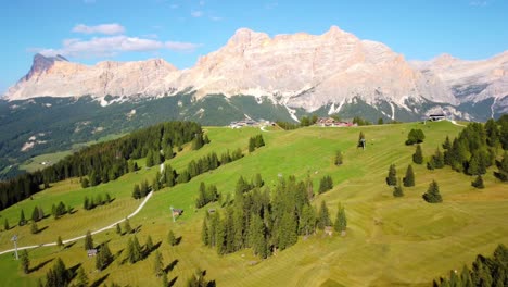 Pralongia-Cable-Car-Station-Overlooking-Dolomites-Mountain-Range-In-Northeastern-Italy