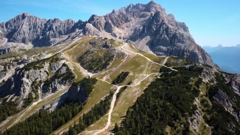 Alps-Mountain-Of-Mount-Faloria-In-The-Dolomites-Near-Cortina-d'Ampezzo,-Veneto-Italy