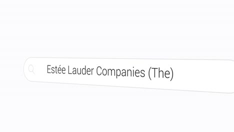 Typing-Estée-Lauder-Companies--on-the-Search-Engine