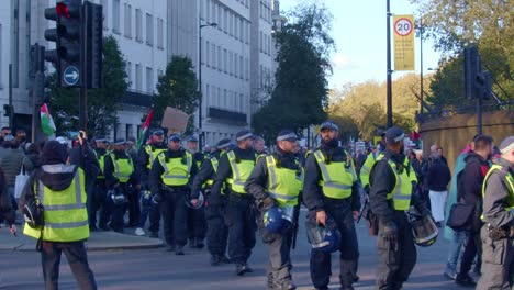 Large-police-presence-at-the-Pro-Palestine-march-in-London-on-Armistice-day